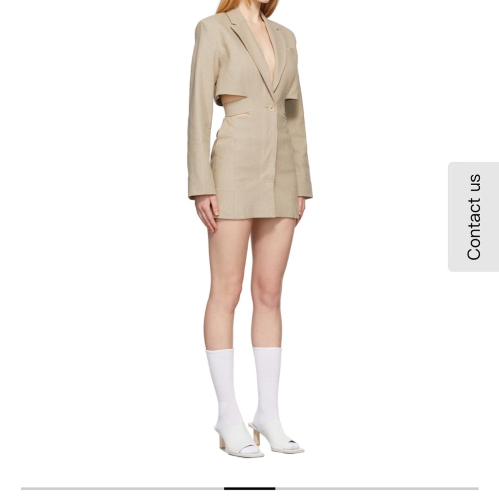 Jacquemus Tan Linen Blazer Dress